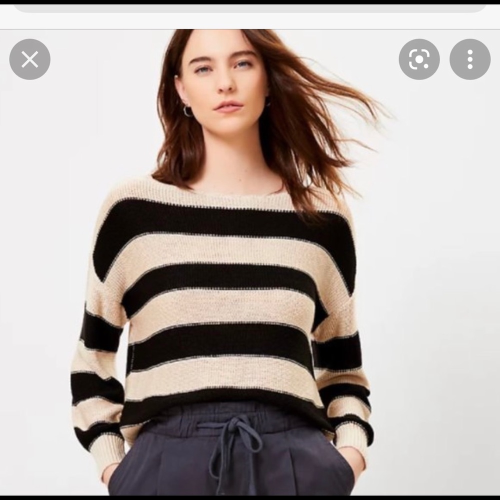 Loft sweater boat neck size large NWT